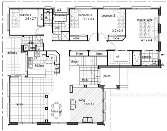 4 Bed + Garage Under Design:220 Slope