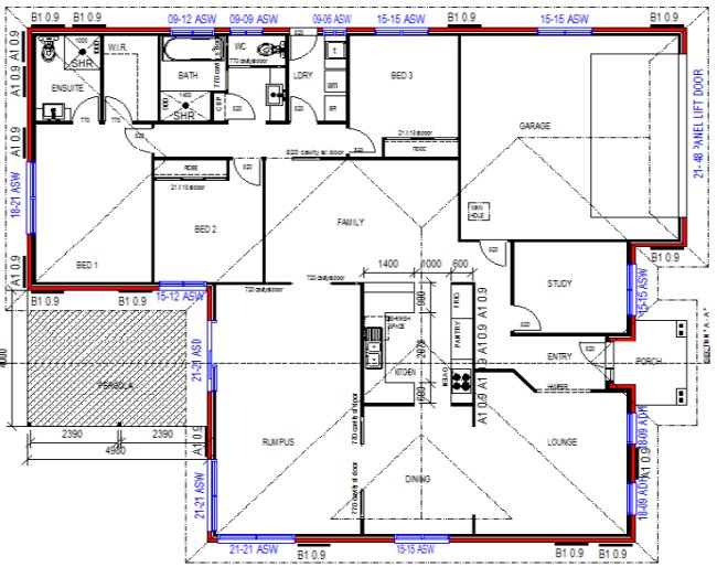 4 Bedroom Home Plan
