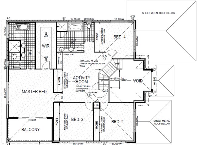 4 Bedroom Two Storey House Plan 