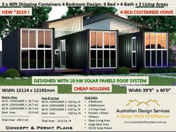 2 Bedroom Container House Plan